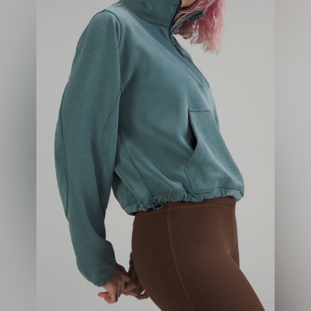 NWOT New Lululemon Brushed Softstreme Half Zip Glaze Pink